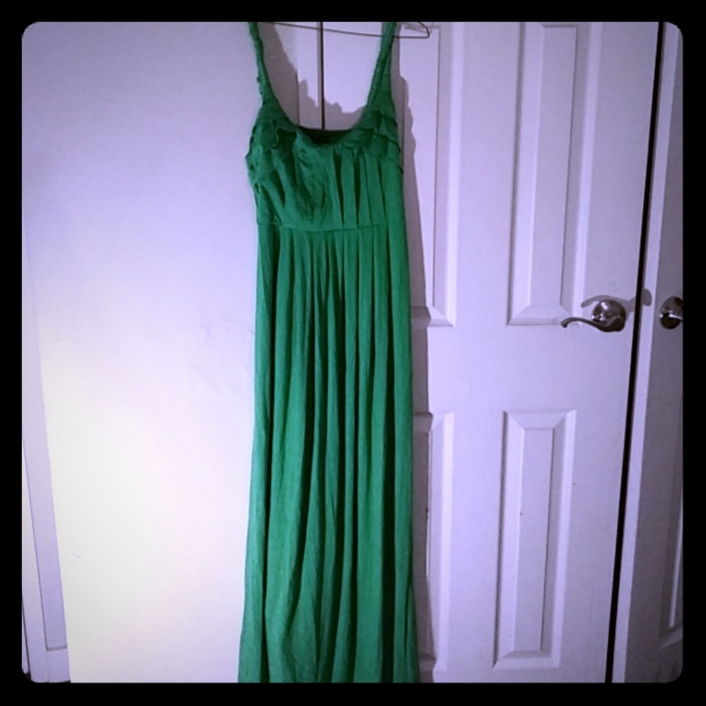 Banana Republic green maxi dress